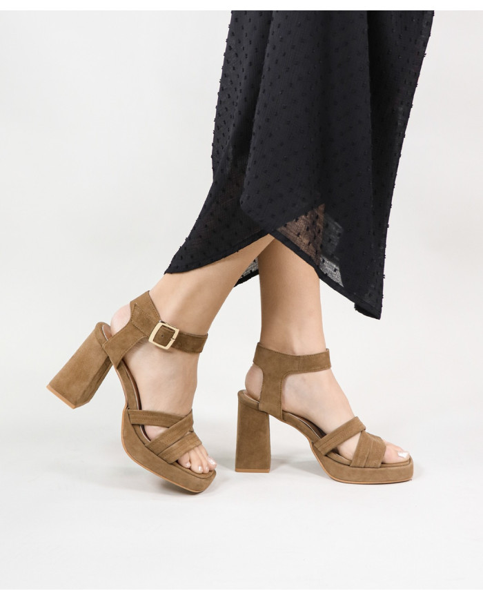 Sandalias de Mujer Ginova con Tacón Ancho