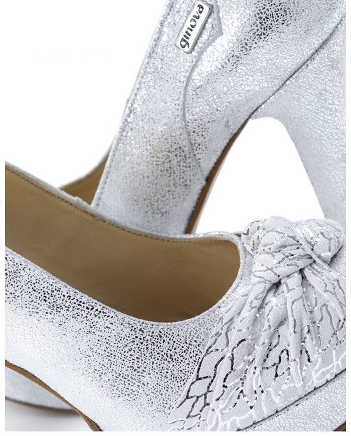 Sapatos Prata de Senhora Elegantes com Nó Ginova
