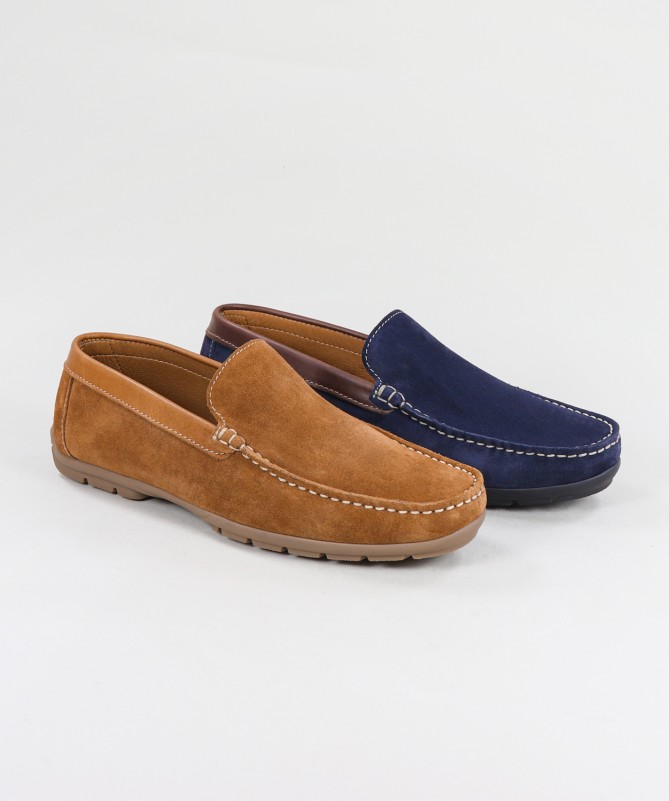 Ginova Men's Moccasins in Suede