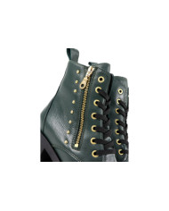 Green Military Women's Boots Ginova with Tachas