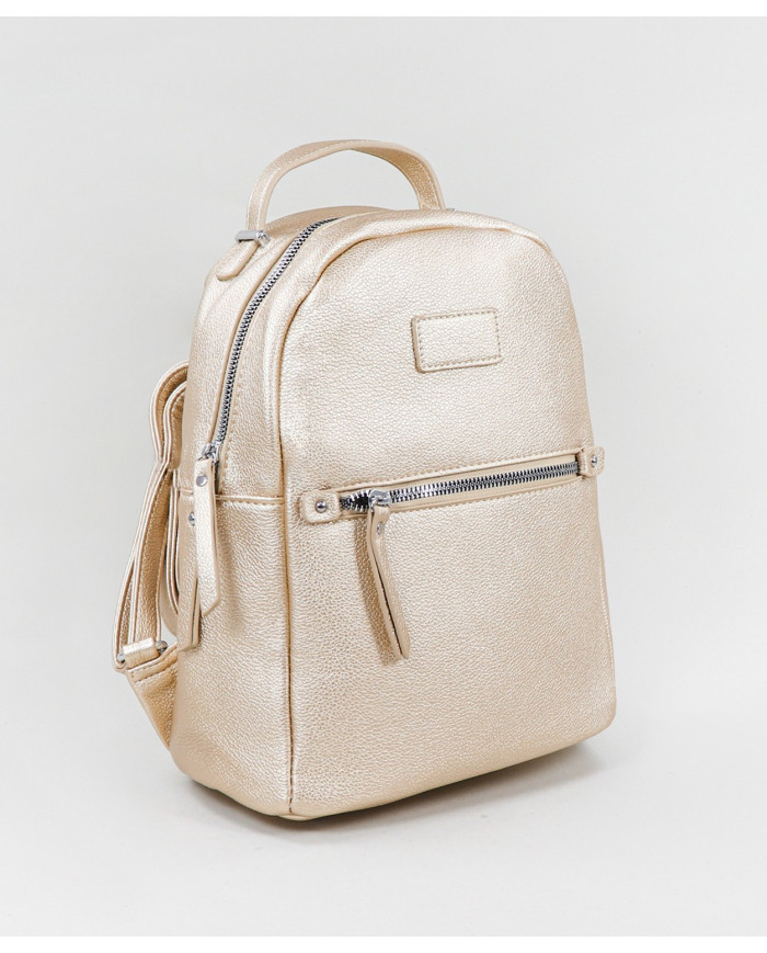 Mochila de Senhora Platina com Bolso Frontal