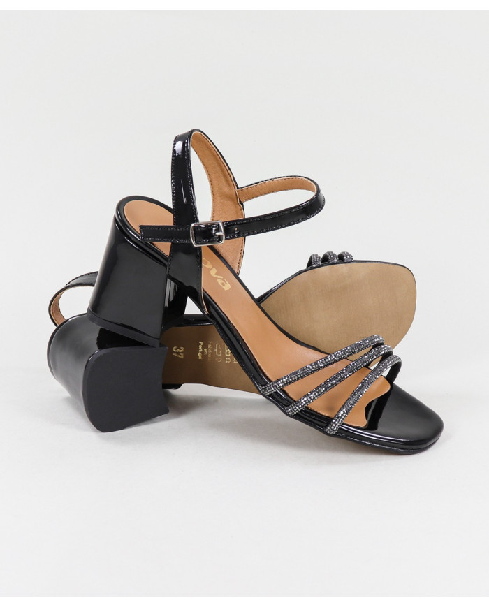 Sandalias Ginova Lady con Tiras Brillantes