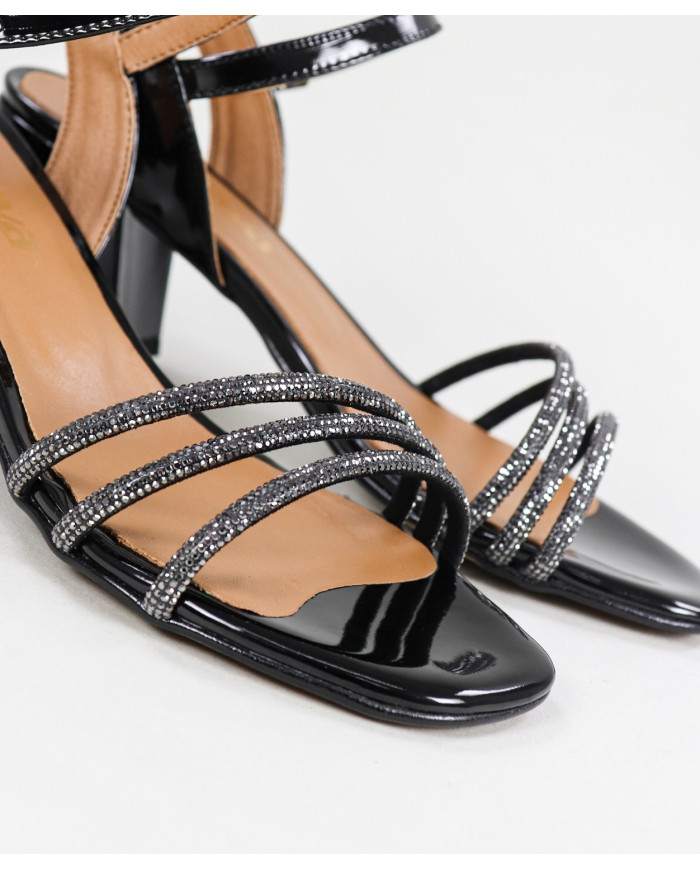 Sandalias Ginova Lady con Tiras Brillantes