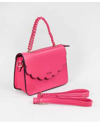 Bolso de Señora Fuxia con Asa de Cadena