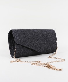 Ladies' Ceremony Black Pouch With Glitter