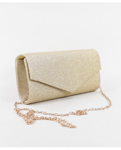 Pochete Dourada com Glitter para Senhora