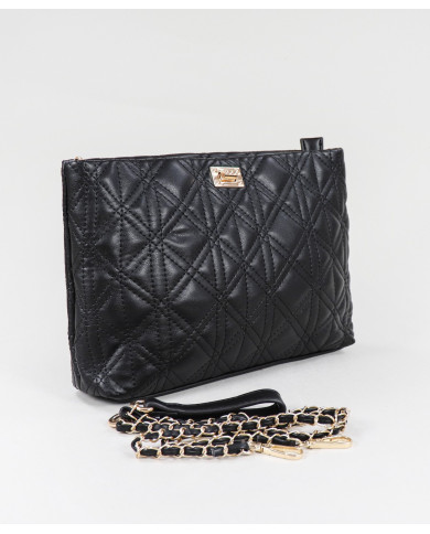 Lady's Black Suitcase with Handle Decorated