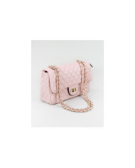 Lady's Pink Medium Bag with Handle Decorated