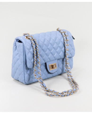 Mala Média Azul de Senhora com Alça Decorada