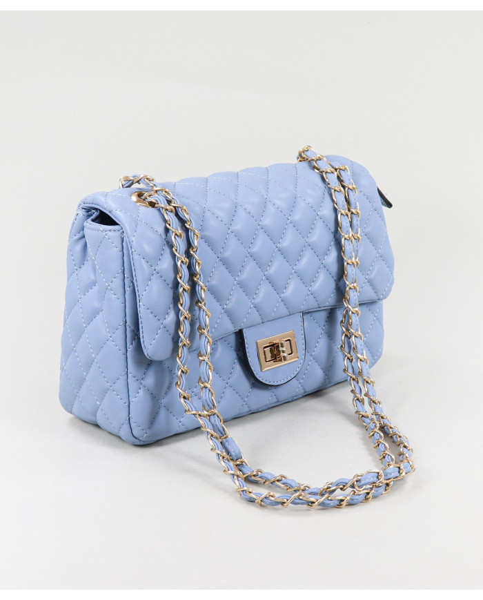 Mala Média Azul de Senhora com Alça Decorada