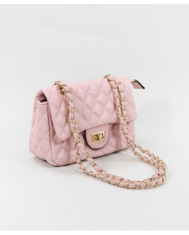 Small Pink Lady Bag with Handle Decorated