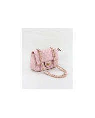 Small Pink Lady Bag with Handle Decorated