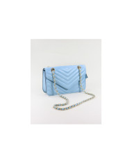 Small Blue Lady Bag with Handle Decorated