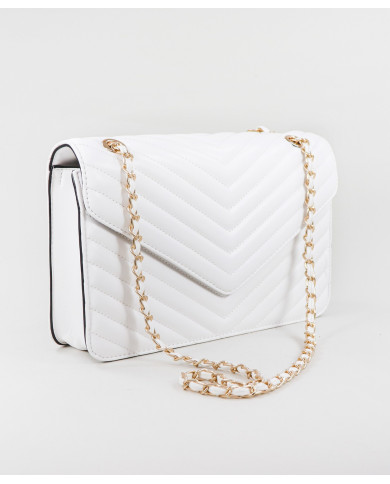 Mala Média Branco de Senhora com Alça Decorada