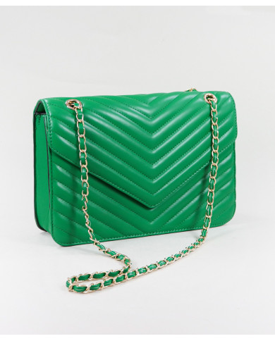 Bolsa Mediana de Señora Verde con Asa Decorada