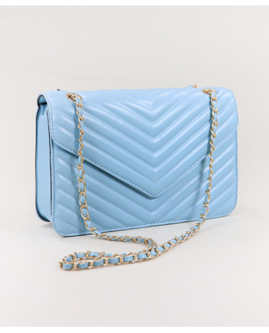 Mala Média Azul de Senhora com Alça Decorada