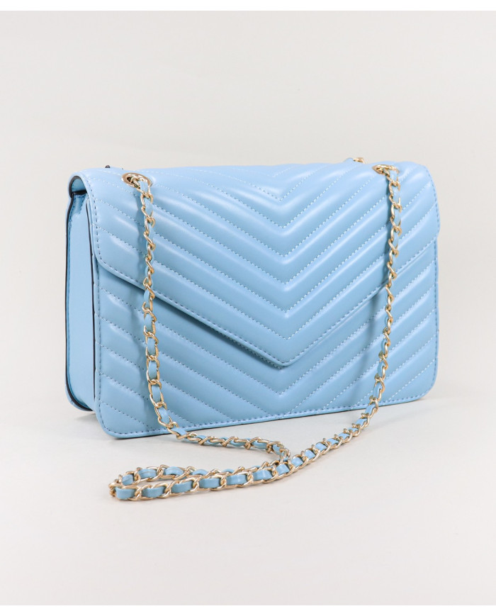 Mala Média Azul de Senhora com Alça Decorada