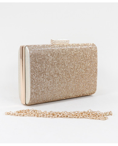 Bolsillo Oro de señora con Adornos de Purpurina