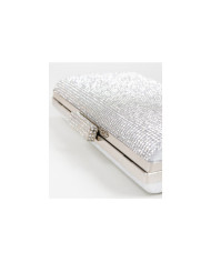 Pochete Prata de Senhora com Brilhantes na Frente