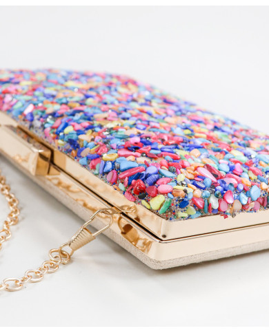 Pochete Dourada de Senhora com Missangas