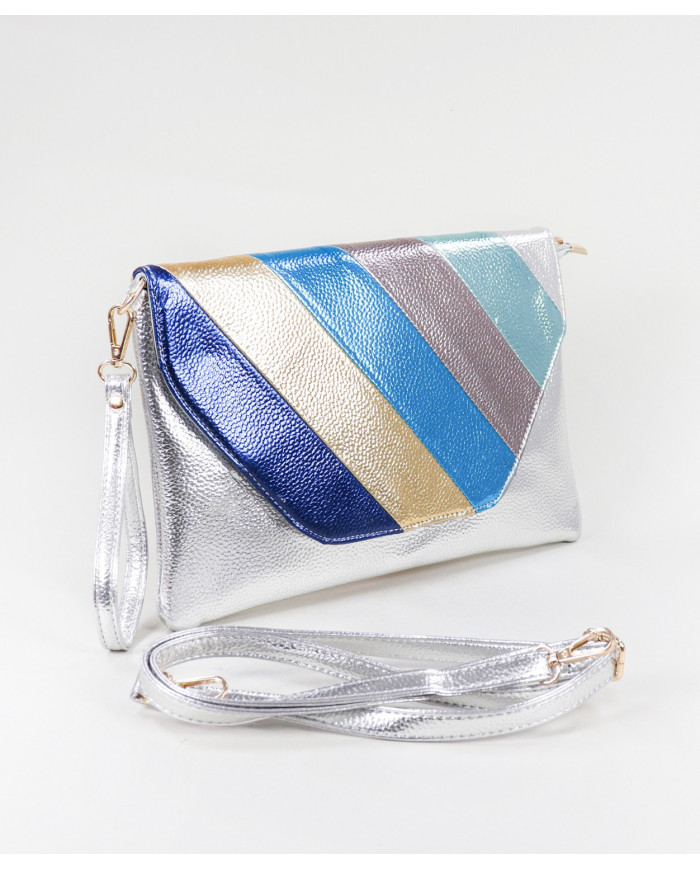 Clutch Silver Lady with Metal Finish