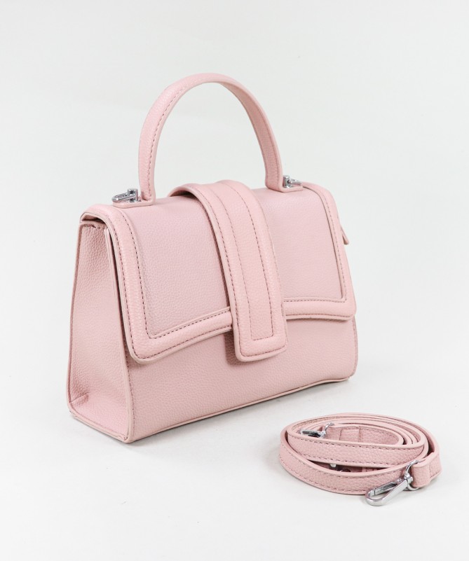Pink Lady's Handbag with Hand Strap
