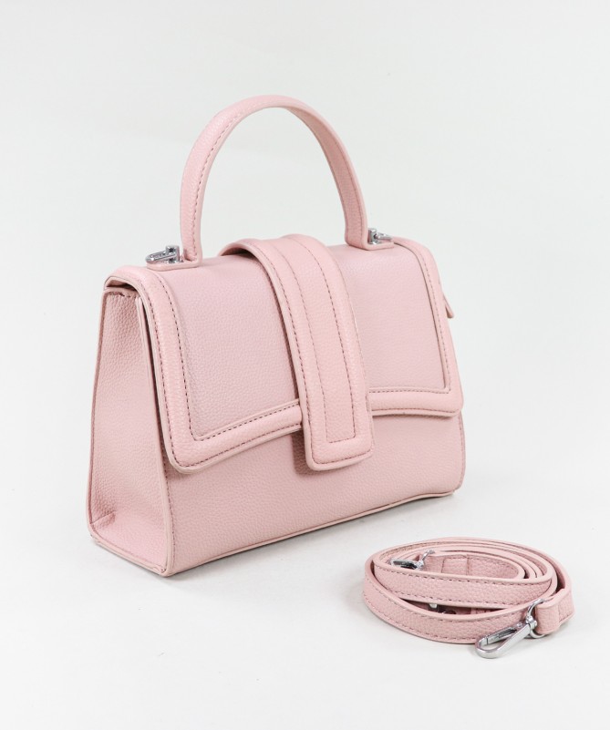 Bolso de Señora Rosa con Correa de Mano