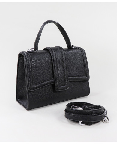 Bolso de Señora Negro con Correa de Mano