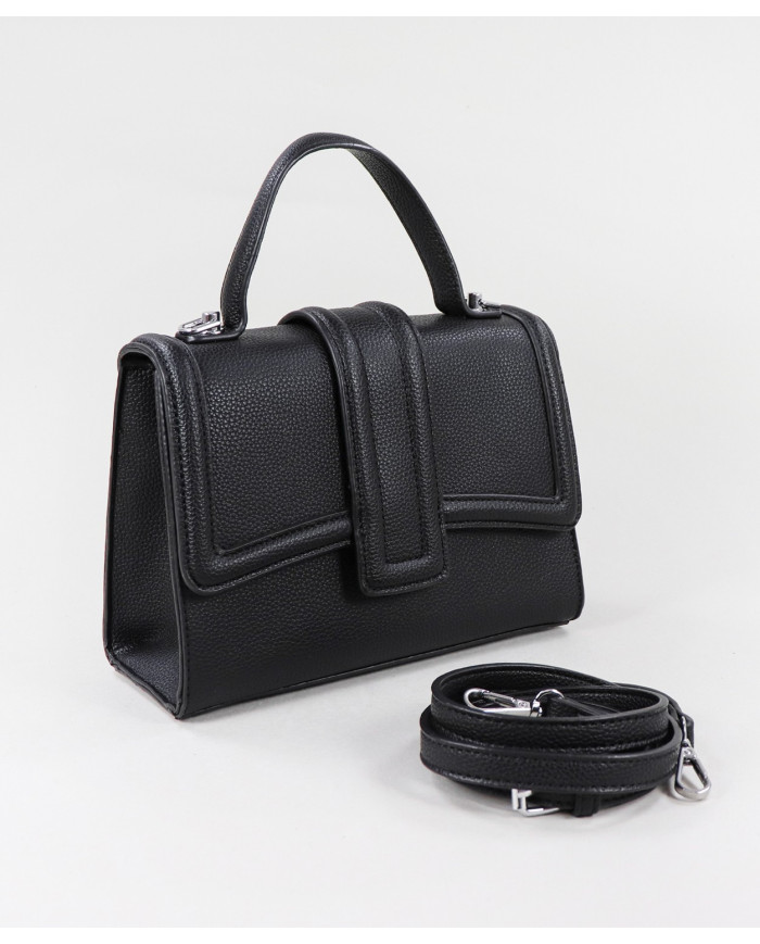 Bolso de Señora Negro con Correa de Mano
