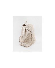 Mochila Bege de Senhora com Relevo