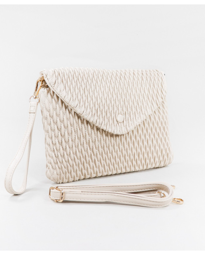 Clutch Beige de Senhora with Relevo