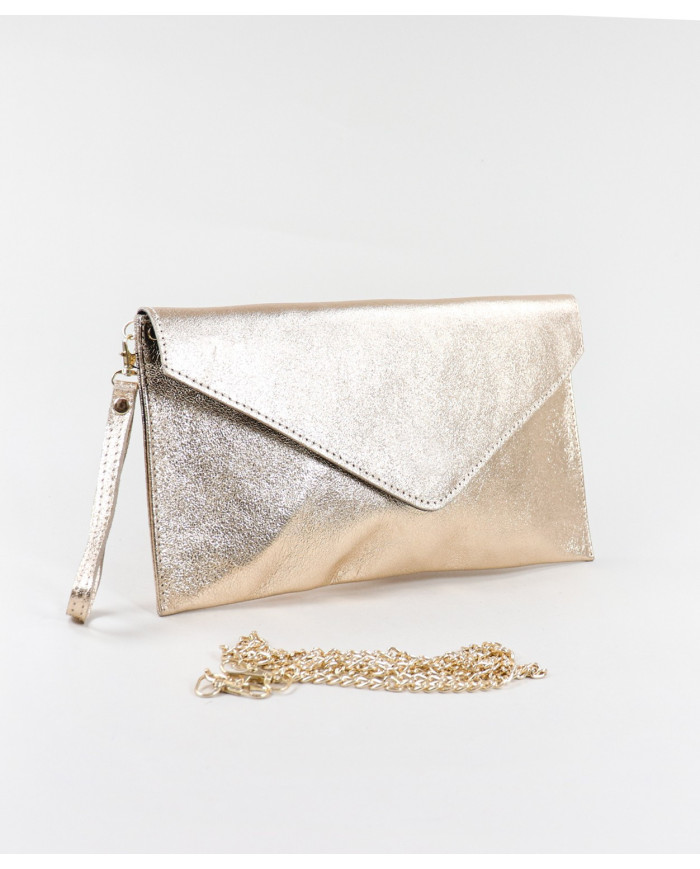 Pochete Dourada de Senhora Elegante