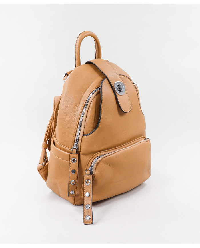 Mochila Camel de Senhora com Várias Bolsos