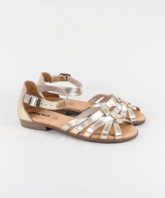 Ginova Women's Sandals with Crossed Leather Straps