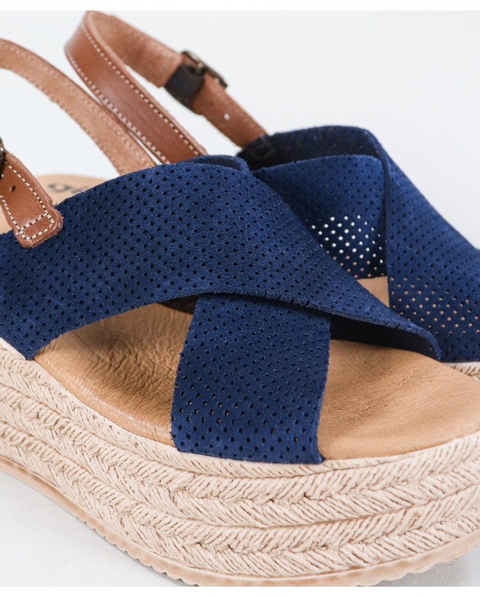 Sandalias de Mujer de Cuña con Tiras Cruzadas