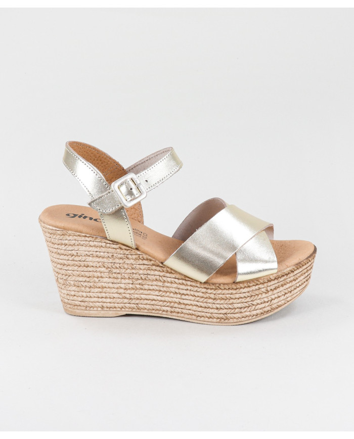 Sandalias de Mujer de Cuña con Tiras Cruzadas