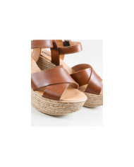 Sandalias de Mujer de Cuña con Tiras Cruzadas