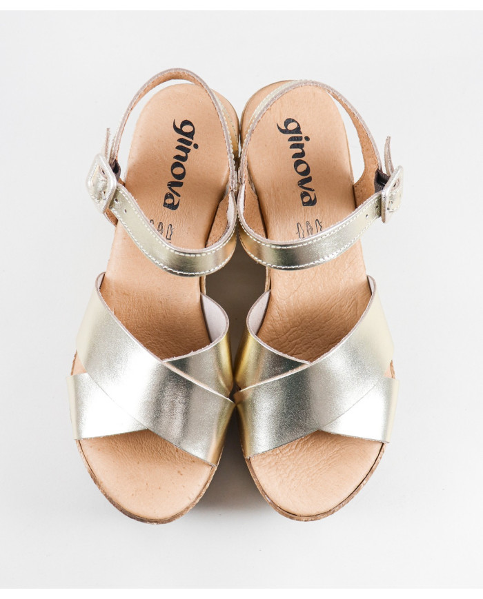 Ladies Sandals in Cunha with Cross Strips