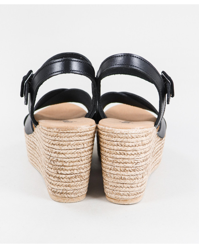 Sandalias de Mujer de Cuña con Tiras Cruzadas