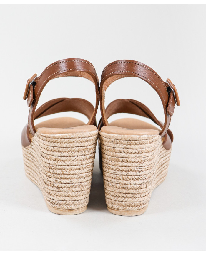 Sandalias de Mujer de Cuña con Tiras Cruzadas