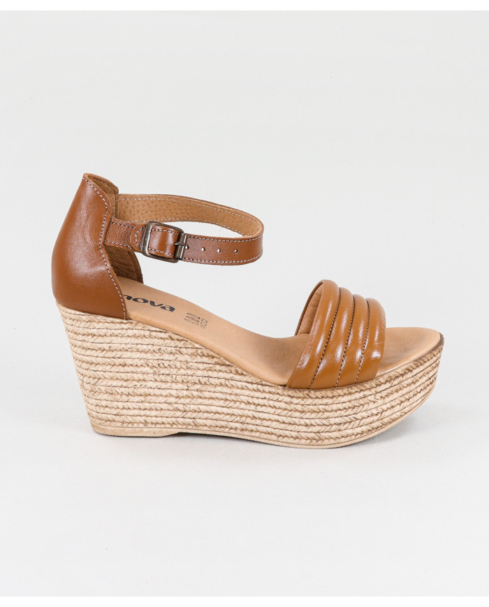 Sandalias de Mujer de Cuña con Tiras Acolchadas