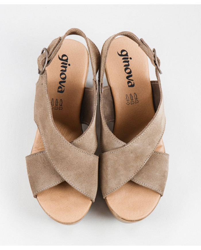 Sandalias Ginova Contrachapada para Mujer