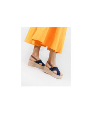 Sandalias de Mujer de Cuña con Tiras Cruzadas