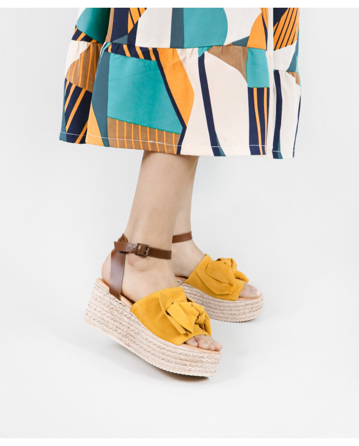 Sandalias de Mujer con Cuña de Lazo