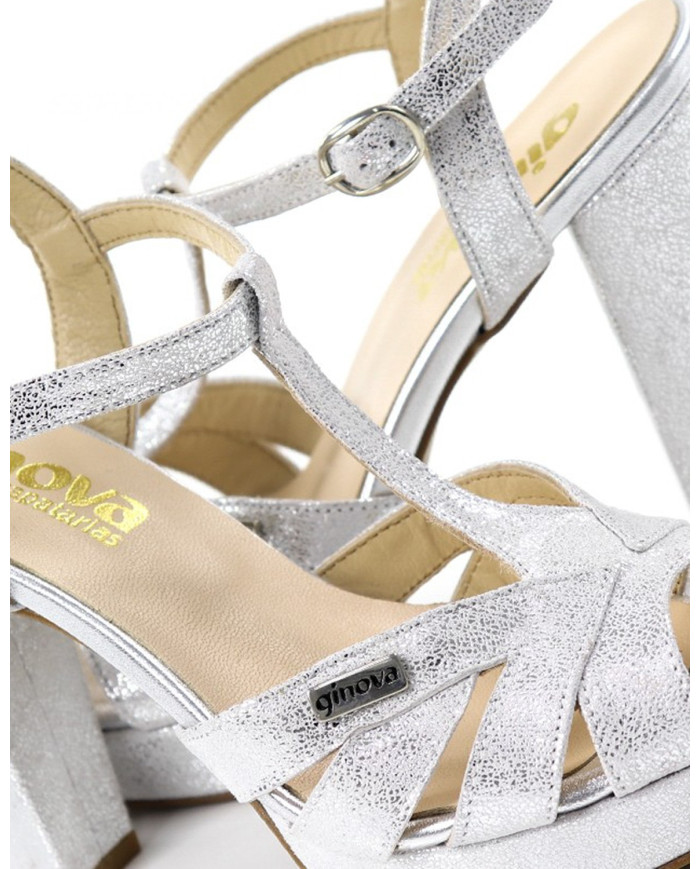 Silver Sandals of Lady Elegants Ginova