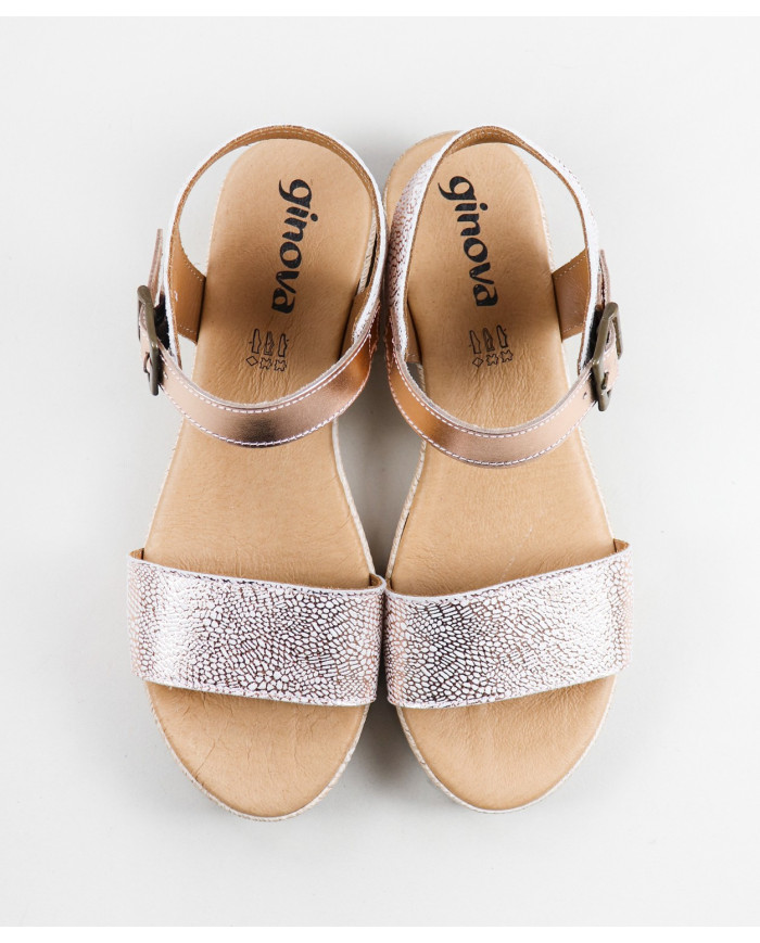 Lady Ginova Sandals with Bright Strips