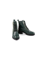 Botas Militares Verdes de Mulher Ginova com Tachas
