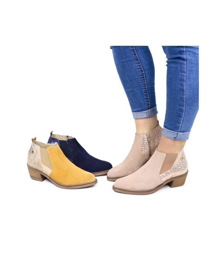 Botins de Senhora Ginova com Elástico Lateral