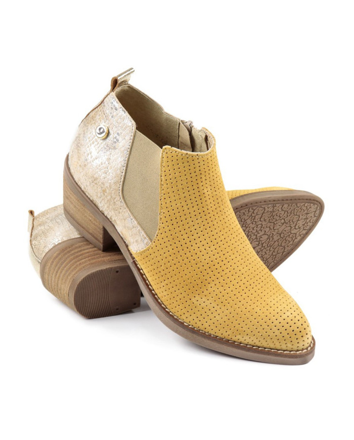 Botins de Senhora Ginova Yellows with Lateral Elastic