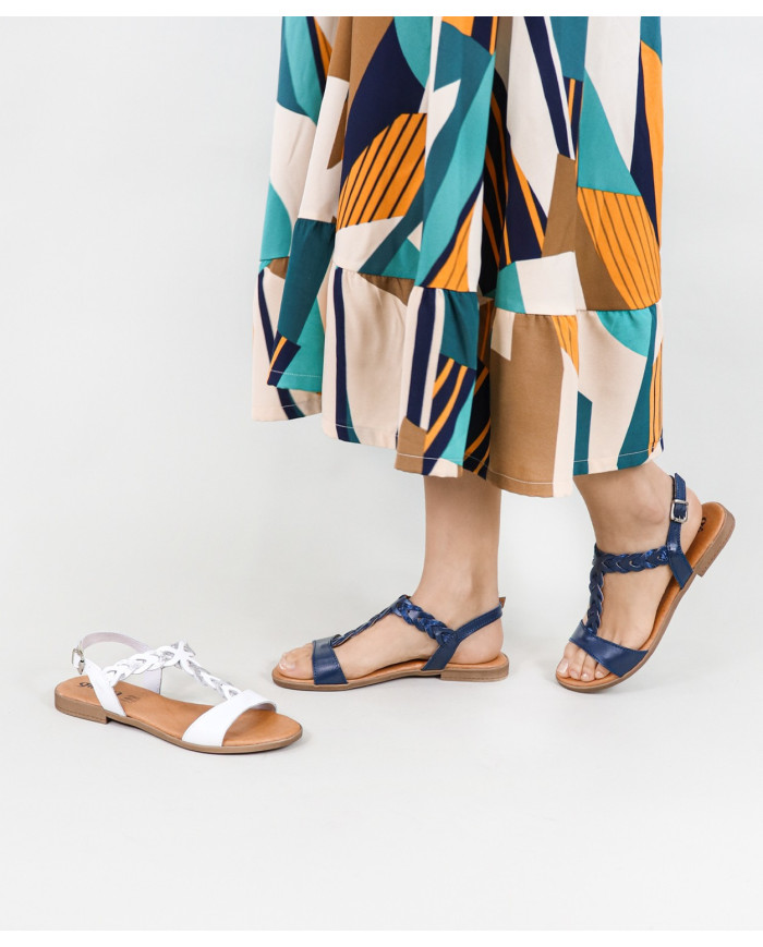 Sandals by Madame Ginova with Braided Strip